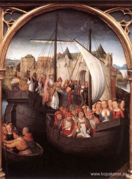 The Departure of Saint Ursula från Basel, panel från The Reliqua