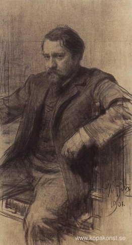 Porträtt av konstnären Valentin Serov