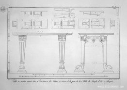 Marmorbord hittat i prästernas triclinium, och lås dörren till c