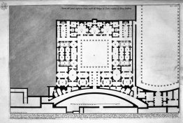 De romerska fornminnena, t. 1, skylt XLV. Plan över övervåningen