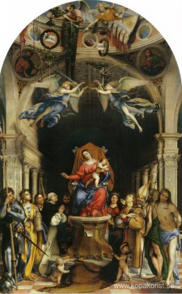 Altarpolyptyk från San Bartolomeo, Bergamo, huvudpanel: Madonna