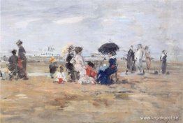 Trouville, scen på stranden