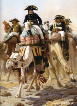 General Bonaparte med sin militärstab i Egypten