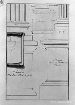 Baser och piedestaler (en enkel kontur) (Arch of Augustus at Rim