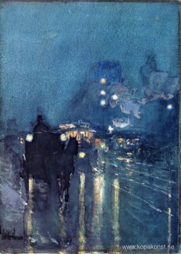 Nocturne, Railway Crossing, Chicago