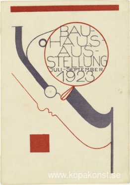 Vykort för Bauhaus-utställningen (Postkarte für die Bauhaus-Auss