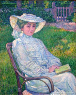 Lady in White, Porträtt av fru Théo Van Rysselberghe