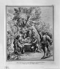 Änglarnas uppenbarelse till Abraham, från L Carracci