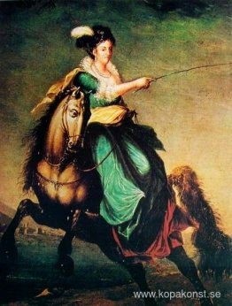 Retrato equestre av Carlota Joaquina från Spanien