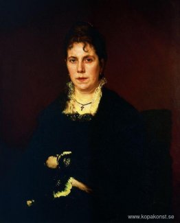 Porträtt av Sofia Nikolaevna Kramskoy, konstnärens fru