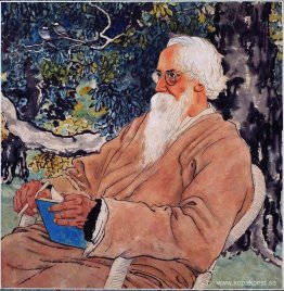 Porträtt av Rabindranath Tagore