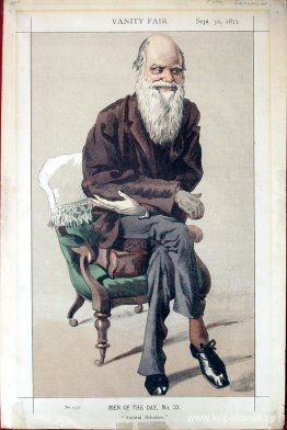 Karikatyr av Charles Darwin från Vanity Fair magazine