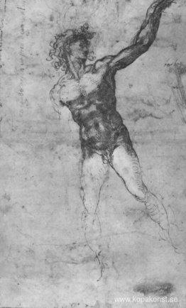 Sketch of a Nude Man (studie för "Battle of Cascina")