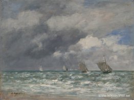 Segelbåtar vid Trouville