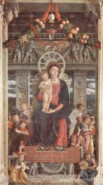 Altartavla av San Zeno i Verona, centralpanel Madonna och änglar