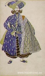 Aide de camp of the Shahen, kostymdesign för Diaghilevs produkti