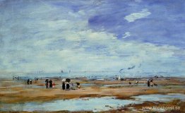 Deauville, stranden, lågvatten