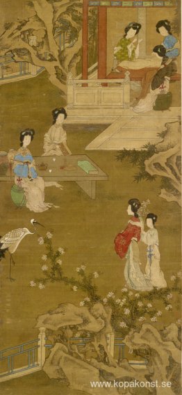 Making the Bride's Gown (anonym kopia efter Tang Yin)