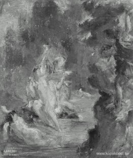 Summer Diana Surprised at her Bath av Actaeon