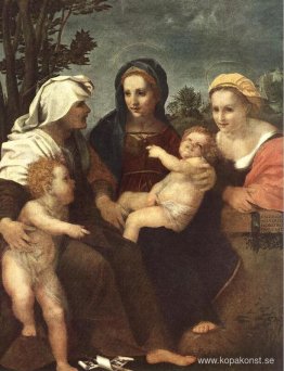 Madonna och barn med Sts Catherine, Elisabeth och Johannes Döpar