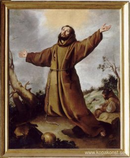 Saint Francis of Assisi tar emot Stigmata