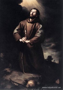 St Francis av Assisi vid bön