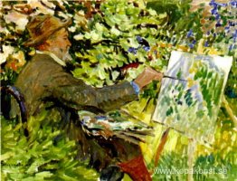 Artist at the Easel (Porträtt av Konstantin Korovin)