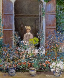 Camille Monet vid fönstret, Argentuile