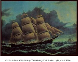 Fast Clipper (Packet) fartyg, Dreadnought, under kapten Samuel S