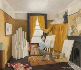 Edward Bawden arbetar i sin studio