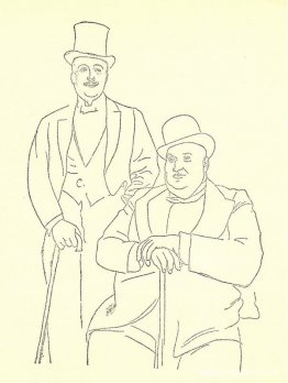 Porträtt av Diaghilev och Seligsberg