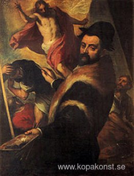 Självporträtt av Agostino Carracci