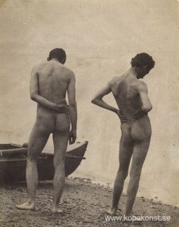 Thomas Eakins och John Laurie Wallace på en strand