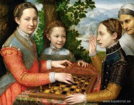 Lucia, Minerva och Europa Anguissola spelar schack