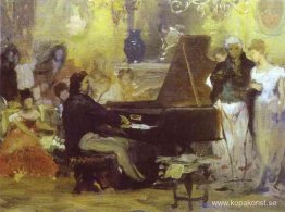 Chopin uppträder i Anton Radzivilles gästsal i Berlin 1829