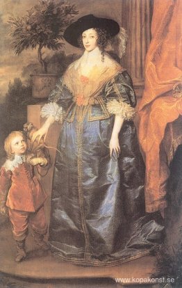 Drottning Henrietta Maria och hennes dvärg Sir Jeffrey Hudson