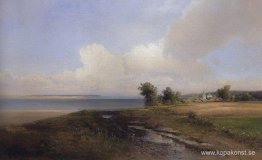 Landskap. Bank of the Volga