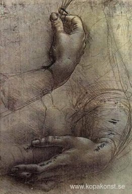 Study of Arms and Hands, en skiss av da Vinci som populärt anses