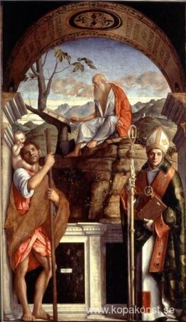 St. Hieronymus, St. Christopher och St. Augustine