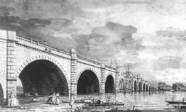 London: Westminster Bridge under reparation