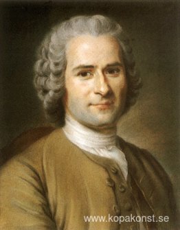 Porträtt av Jean Jacques Rousseau