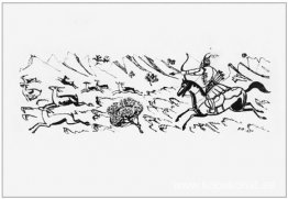 Illustration till en dikt av Firdausi 'Shahnameh'