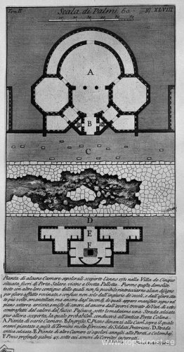 De romerska fornminnena, t. 2, skylt XLVIII. Plan av några gravk