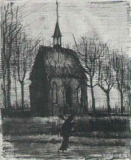 Kyrka i Nuenen, med en figur