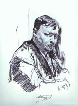 Porträtt av kompositören Alexander Glazunov