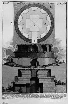 De romerska fornminnena, t. 2, skylt XXVII. Plan över en fabriks