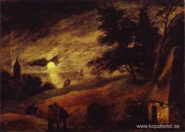 Dune Landscape by Moonlight