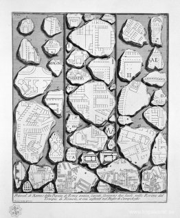 De romerska fornminnena, t. 1, skylt III. Karta över antikens R