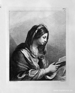 Woman Reading (halvlängd) av Guercino