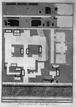 Plan och sektioner av Scipios Hypogeum